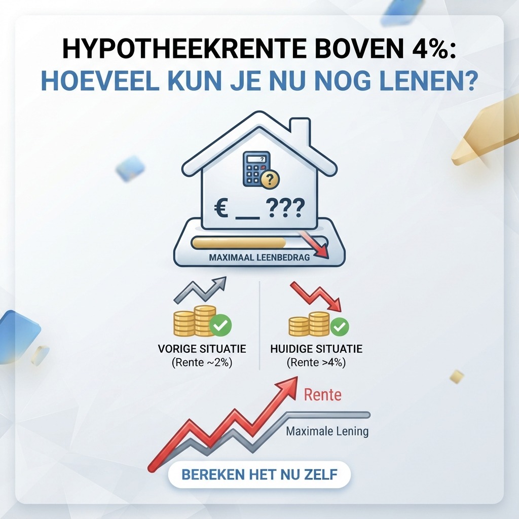 Hypotheekrente boven 4 hoeveel kun je nu nog lenen